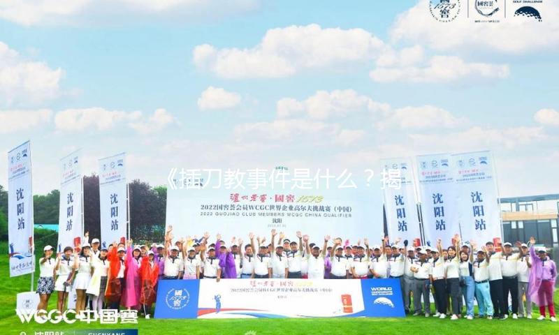 《插刀教事件是什么？揭示正能量与社会责任的重要性》