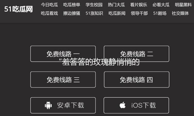 “羞答答的玫瑰静悄悄的开：揭秘娱乐圈中的温柔感动与成长故事”