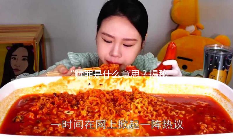 “赎罪是什么意思？揭秘娱乐圈积极向上的逆转故事！”