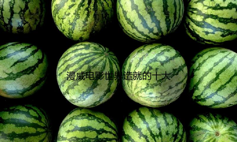 漫威电影世界造就的十大巨星